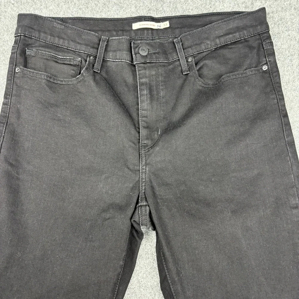 Levi's Jeans Women's Size 33 Slimming‎ Skinny (Fits 34x28) Black Skater Stretch